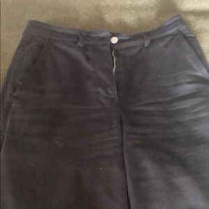 Everlane black wide-leg crops